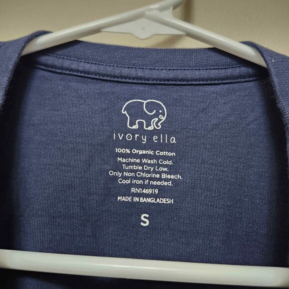 Ivory Ella Navy T-shirt Dress with Pockets Womens Small - Picture 4 of 5